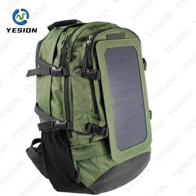 China OUTDOOR Laptop Solar Multipockets Powered Panel Backpack 6.5w 6v Panel Charger Waterproof USB Charging for Travel Hiking for sale