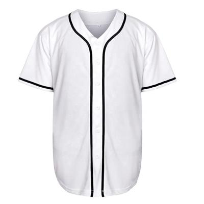 China Antibacterial Wholesale Custom Sublimation Printed Baseball Tank Top V Neck Puncher Tank Top Mesh Plain Baseball Uniform Button Up Shirts for sale