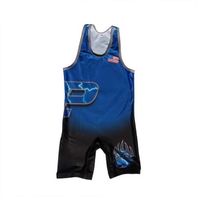 China Cheap Wholesale Sublimated Wrestling Singlets Uniform Tights Adult Wrestling Suits Wholesale Wrestling On Sale Customized for sale