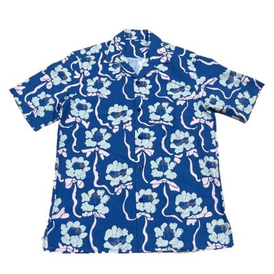 China Breathable Button Down Shirts Best Selling Cheap OEM Short Sleeve Hawaiian Floral Shirts Printing Mens Pattern Customized for sale