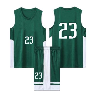 China Antibacterial Custom TEAM SCHOOL BREATHABLE Neck Full Sublimation Print Basketball Uniform Quick Dry GREEN for sale