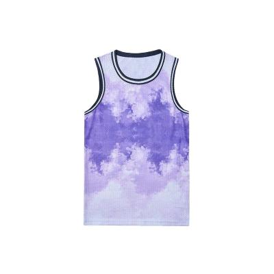 China QUICK DRY Custom Sublimated Print Basketball Team Uniforms Fails Mesh Lacrosse Tank Top Blank Sleeveless Shirt With Logo Pattern for sale