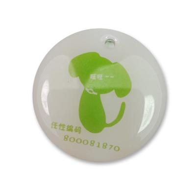 China Epoxy Printable NFC Tag Epoxy Chip Tag QR Code PVC Epoxy Tag For Dog for sale