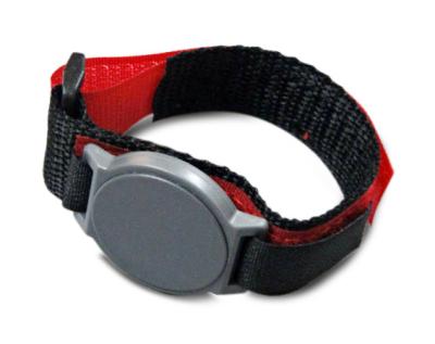 China Waterproof/waterproof ABS housing+pvc disc tag+Nylon band RFID nylon wristband with F08 chip for sale