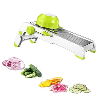 China New Style Kitchen Equipment Mandoline Slicer Viable Manual Vegetable Cutter Professional Mandoline With Adjustable Cutter for sale