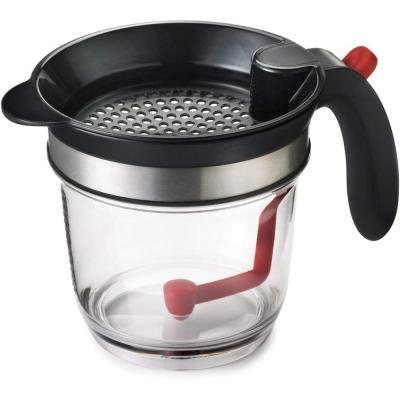 China Fat Viable Easy Release 4-Cup Grease Fat Separator Plastic Measuring Oil Separator for sale