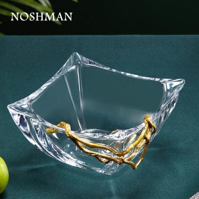 China Best NOSHMAN plato plato gift decoration candy fruit salad home stocked daily stocked bowl enamel glass vidrio for sale