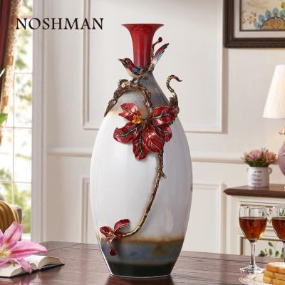 China NOSHMAN Traditional Porcelain Chandelier Painting Traditional Creative Home Ceramic Colorful Pot De Hand Vase Christmas Gift Hotel Decor Ceramic for sale