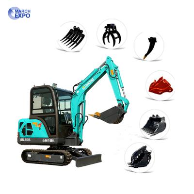 China 0.028 M3 Bucket China Micro Excavator China Long Arm Hydraulic Excavators 2 Ton Excavator With Cabin Mini Excavadora for sale