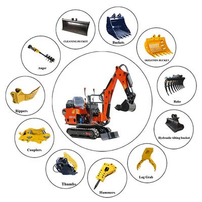 China Cheap Farms China Track Crawler Mini Excavator 0.8ton 1ton Farm Digging Machine For Sale In Europe for sale