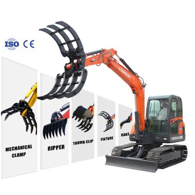 China Construction 6 Ton Steel Construction Machinery Equipment Hydraulic Excavator Track Excavator for sale