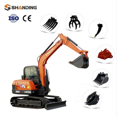 China Construction Factory Outlet 6 Ton SD65E Mini Excavator Digger for sale