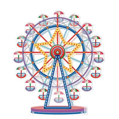 China Newest Morden Style of Ferris Wheel Shape Creative Handmade Diy Diamond Painting Ferris Wheel for Home Decoration for sale