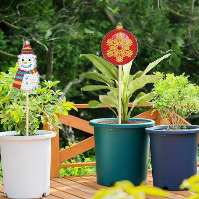 China Decorative Sticker Snowflake Around Flower And Snowman Shape Living Room Decoration Diy Diamond Plant Sticks For Children Gift for sale