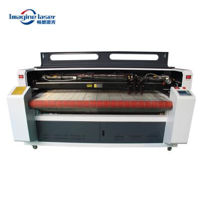 China Engraving and reducing 100w 150w home/textile /apparel/cloth CO2 laser cutter price 1610 1830 with auto driver for sale