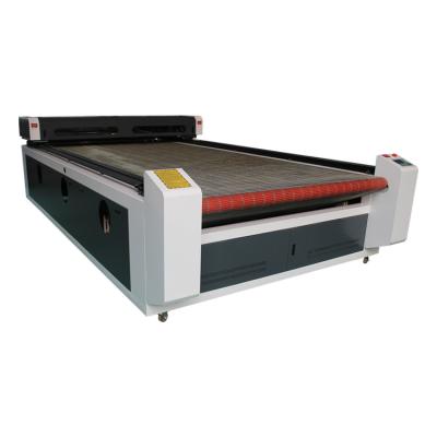 China 100w/150w /170w Garment/Cloth/Textile/Leather 1830/Home Cloth Laser Engraving and Cutting Machines with Automatic Rolling and Feeding System for sale