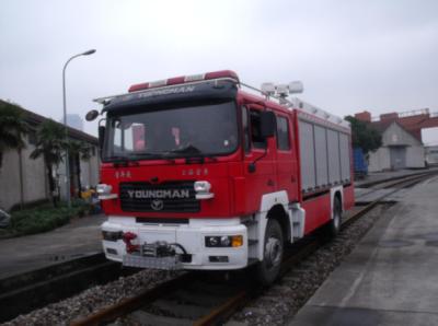 China HTRR209 dual purpose fire truck rail system water tank fire for sale