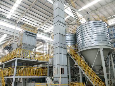 China High Strength Gypsum Powder Plant Wtih Negative Pressure Operation Drying Calcination Waste Heat Utilization for sale