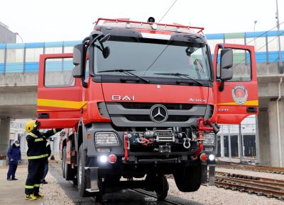 China Dual Purpose Rail System Water Tank Foam Rail Fire Truck 500L 1000L for sale