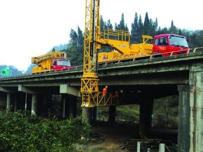 China HTRR208 Fahrzeug zur Kontrolle der Eisenbahnbrücke 4 m Höhe 20 km/h Bahngeschwindigkeit zu verkaufen