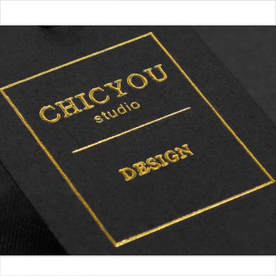 China Viable Custom Black 3d Printer Logo Thick Cardboard Label Labels For Swimwear Clothing Shoe for sale