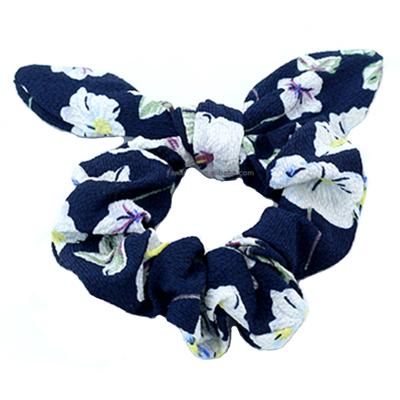 China [HA1002] Women's Fashion Silky Synthetic Large Size Flower Prints Hair Accessories High Quality Silk Scrunchies. for sale