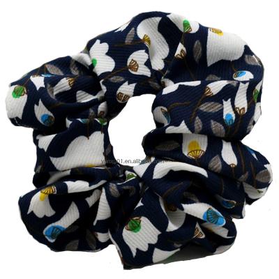 China High quality silky synthetic cotton elastic {HA1018] fashion chiffon hair accessories large size scrunchies. for sale