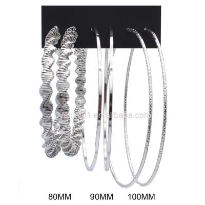 China [ER2038] Casual/sporty multiple 3 pair metal circle earring combination set. for sale