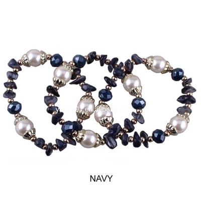 China BOHEMIA [BR1071] Tier 3 Multi - Genuine Agate Stone & Pearl, Faceted Glass Bead Bracelet for sale