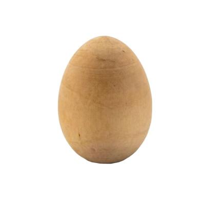 China Europe 2021 New Designed Soild Simulation Polished Wooden Material Eggs Toy for sale