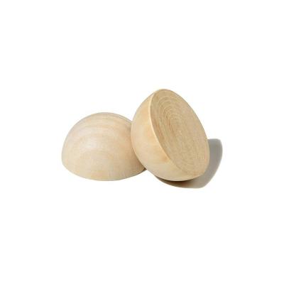 China Purchasing Europe First Serve Hemisphere Half-Cut Natural Unfinished Wooden Ball for sale