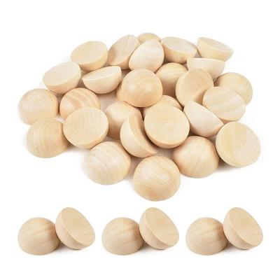 China Europe Promotion Big Half-slot Wooden Bead Opens 4 Inch Custom Woodenballs For Kids for sale