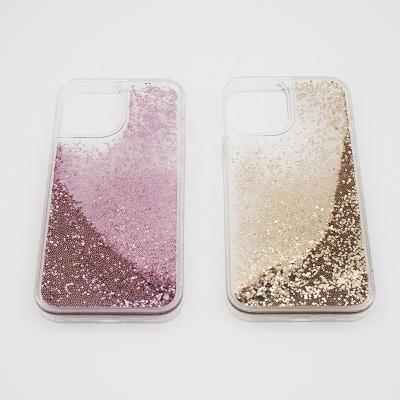 China Soft TPU+PC Fashion Mobile Covers Glitter Liquid Phone Cases Bling Quicksand Phone Cases For Girls for sale