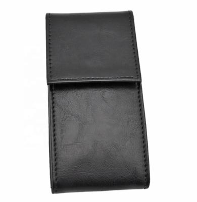 China For Watch Storage Flap Button Watch Storage Bag Embossed Logo PU Leather Watch Pouch High Quality Customized for sale