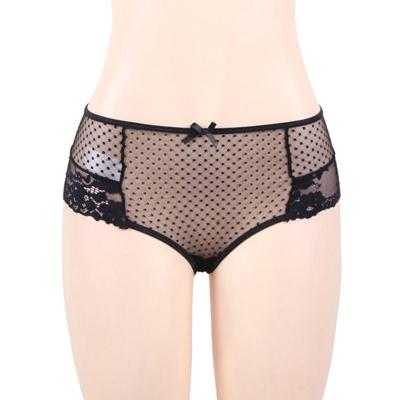 China Breathable sexy floral lace lingerie women plus high waist panties comfortable small hair lace up straps black sexy lingerie for sale