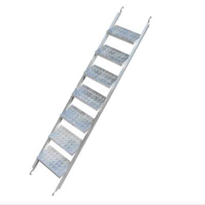 China Metal Scaffolding Pre-galvanized Step Ladder For Ringlock Scaffolding for sale