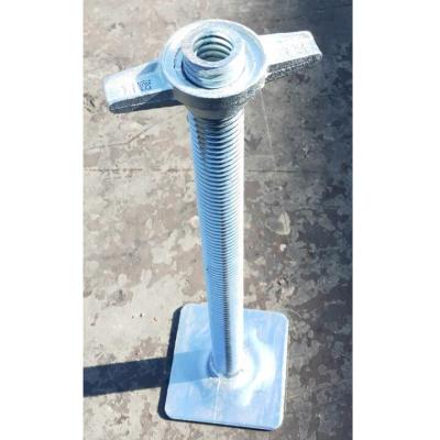 China Scaffolding Galvanized Scaffold Adjustable Hollow Base Jack Screw Jacks for sale