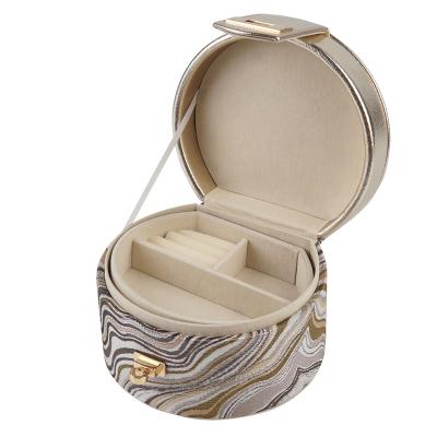 China Luxury Leather Jewelry Box Customize Logo Jewelry Storage Box Jewelry Organizer Box Leather Travel Jewelry Case for sale