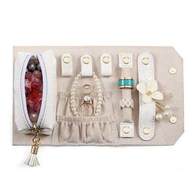 China Luxury Wholesale Leather Jewelry Organizer Roll for sale