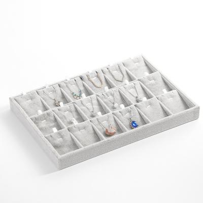 China Eco-Friendly/Handmade Jewelry Trays Luxury Diamond Velvet Counter Store Jewelry Accessory Tray for sale