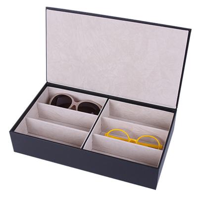 China Personalized Eco - Friendly 6 Grids Sunglasses For Glasses Case Leather Sunglasses Boxes for sale