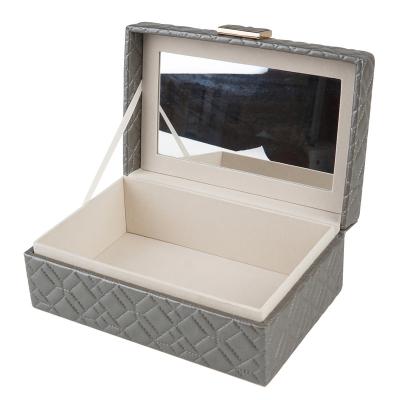 China BESHARP Luxury Mirror Makeup Organizer Cosmetic Case Bag Roomy Hot Sell PU Leather for sale