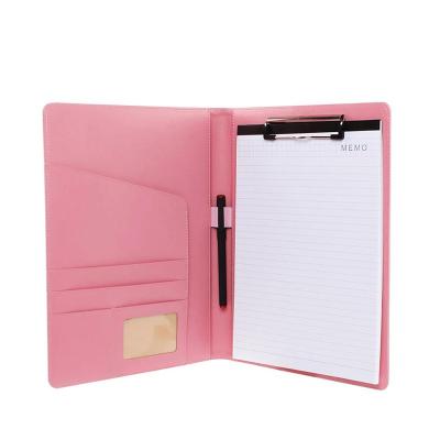 China Business.office.gift etc promotional folder a3 pink folder padfolio folder with notepad for sale