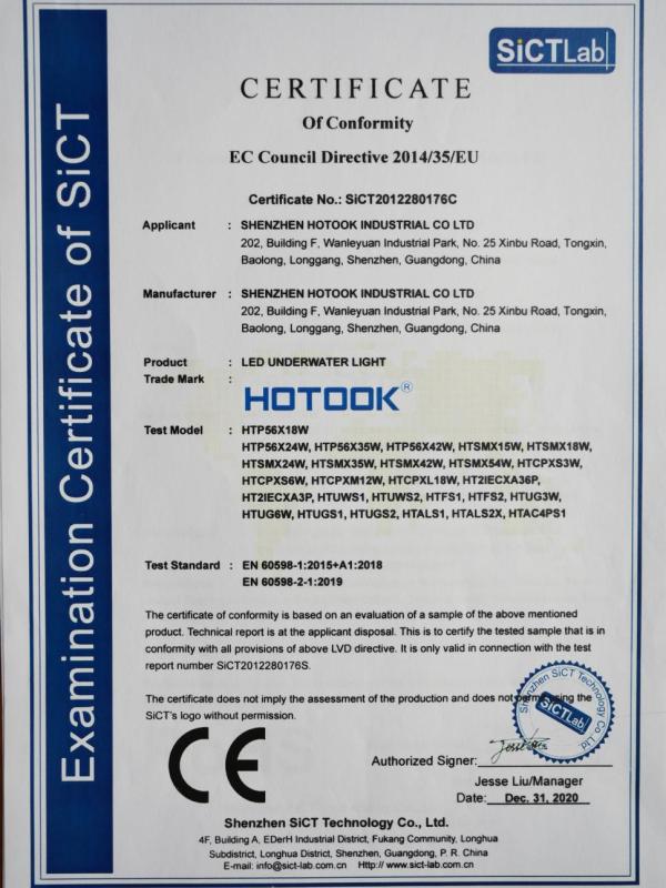 CE - Shenzhen Hotook Industrial Co., Ltd.