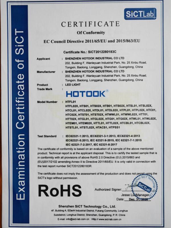 RoHS - Shenzhen Hotook Industrial Co., Ltd.