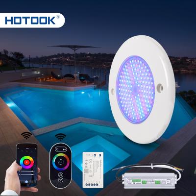 China Pool. Pond. Slim Fountain HOTOOK Patent 7mm RGB Sea Led Marine Lights Smart App Wifi Controlled Wall Mounted Pool Led Light for sale