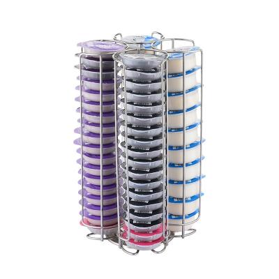 China Fengyue Sustainable Capsules 72pcs Kitchen Reusable Metal Capsule Coffee Storage Rack for sale