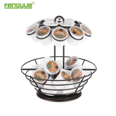 China Fengyue Promotional Viable Promotional High Quality 48pcs K Storage Metal Cup Kitchen Coffee Capsule Holder for sale