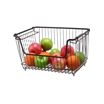 China Fengyue Durable Durable Iron Metal Fruit Kitchen Vegetable Storage Hanging Basket for sale