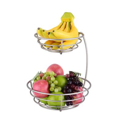 China Sustainable Fashional Round Metal Wire Vegetable Storage Basket for sale